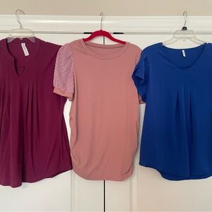 Lot of Maternity tops  Women's Tops - Burgundy, Pink, and Blue